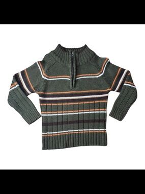Urban Extreme Y2K Vintage Green Striped Sweater Sz 3T
